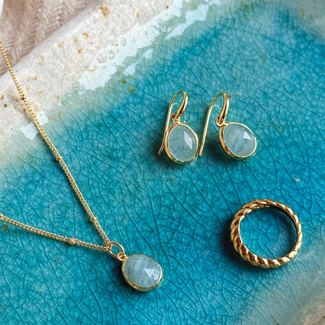 Sarah Alexander Aegean Gemstone Drop Earrings