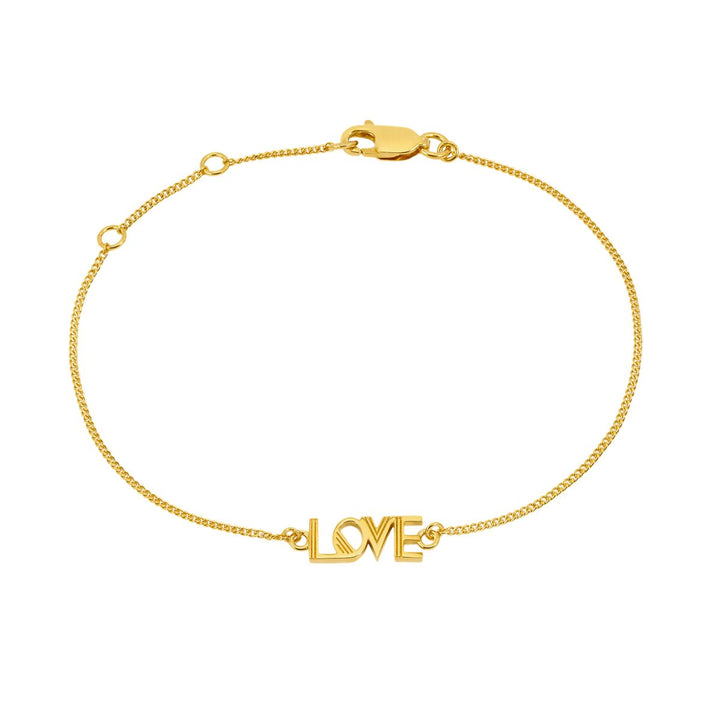 Rachel Jackson Art Deco Love Bracelet Gold ALLBGP