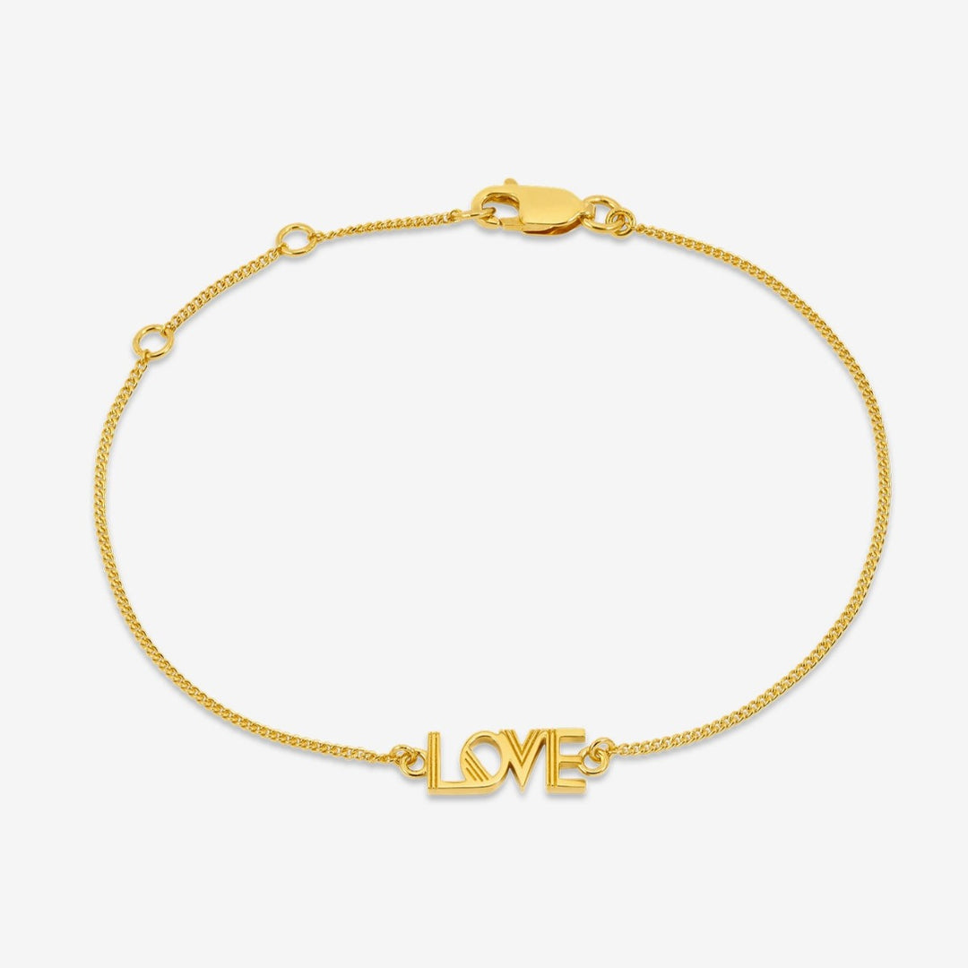 Rachel Jackson Art Deco Love Bracelet Gold ALLBGP