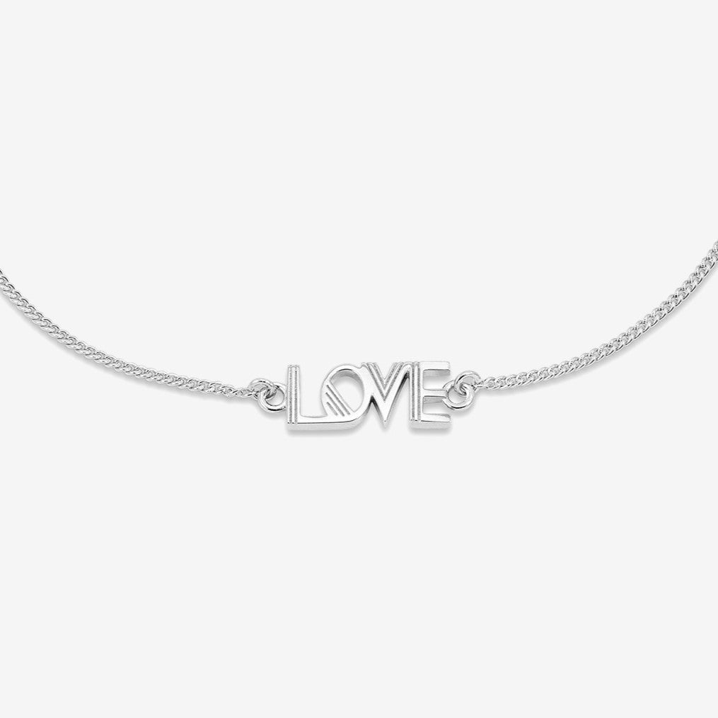 Rachel Jackson Art Deco Love Bracelet Silver ALLBS