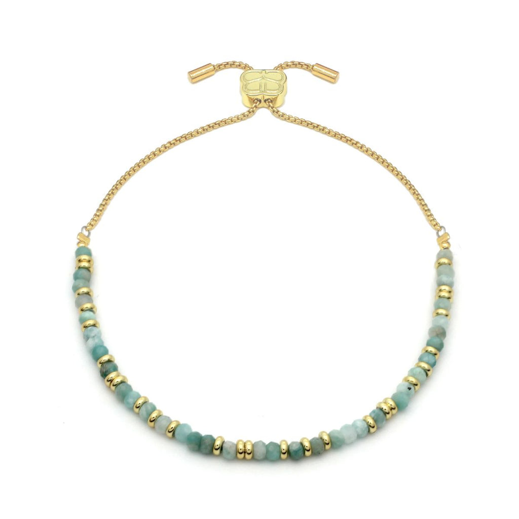 Mystical Amazonite Gemstone Slider Bracelet