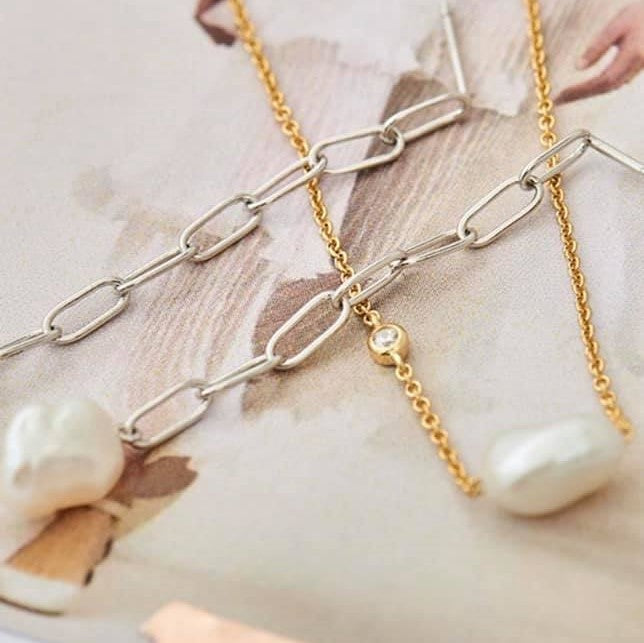 Ania Haie Gold Pearl and Zirconia Necklace