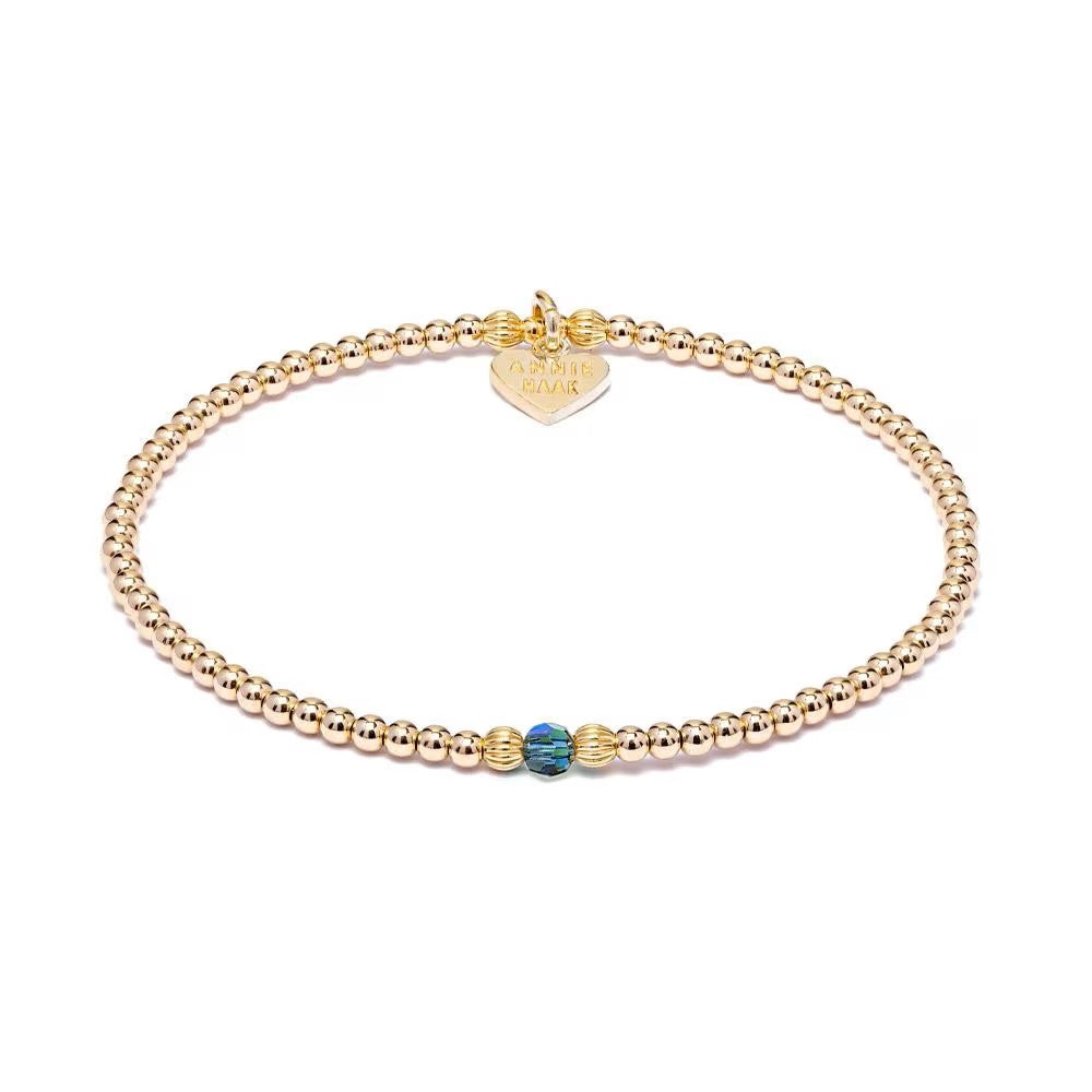 Annie Haak Aster Gold Plated Bracelet - Midnight Blue