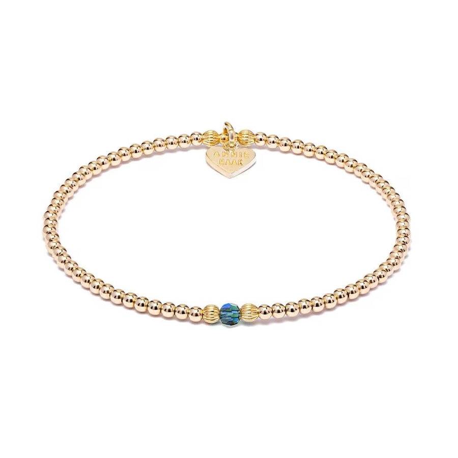 Annie Haak Aster Gold Plated Bracelet - Midnight Blue