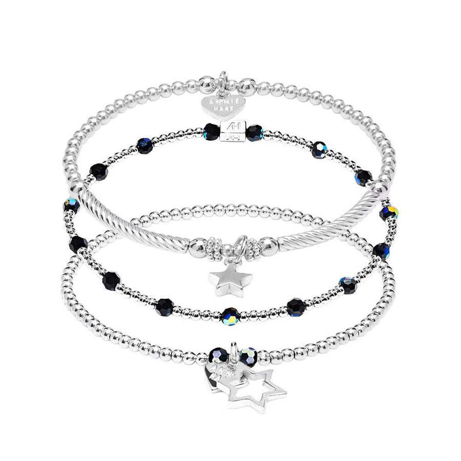 Annie Haak Glitz Silver Bracelet Stack
