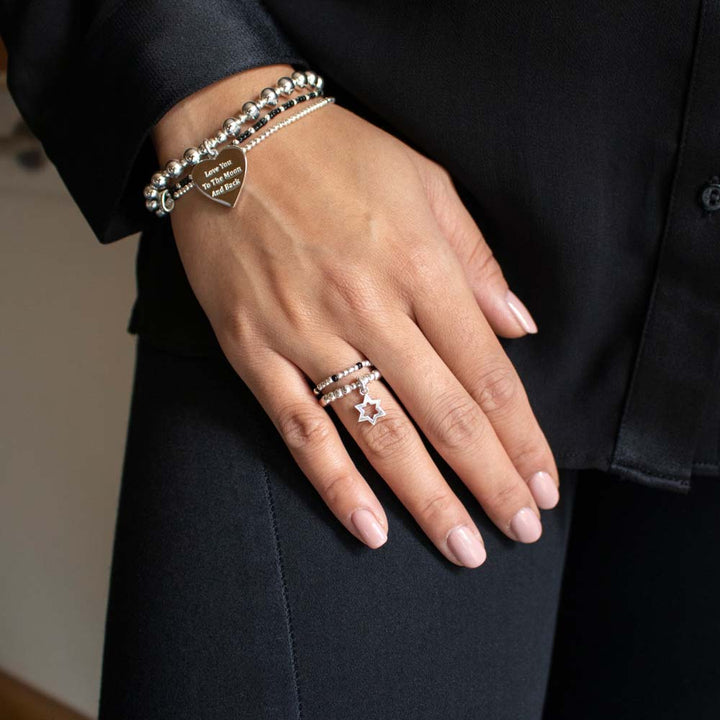 Annie Haak Mini Charm Silver Ring - Open Star