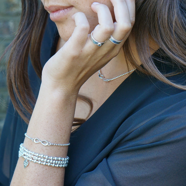 Annie Haak Mini Orchid Silver Charm Bracelet - Fabulous Friend