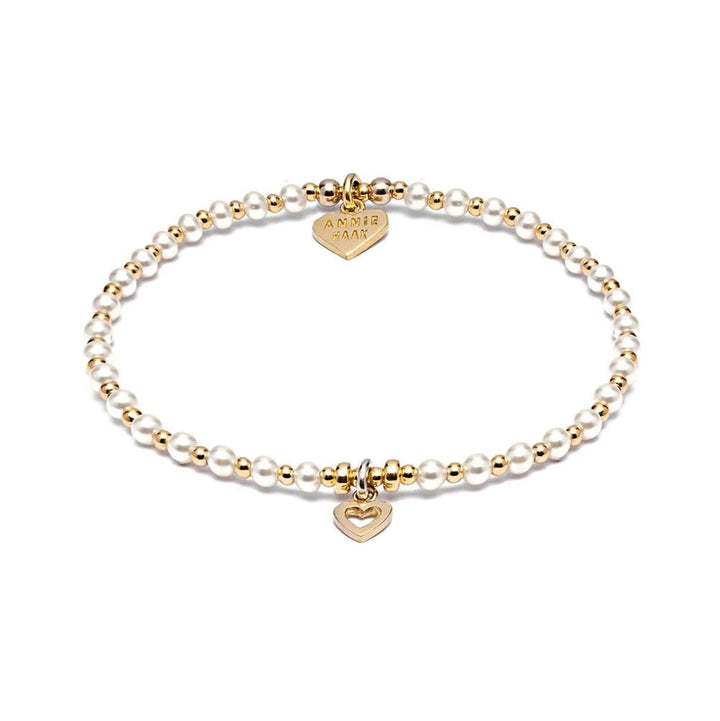 Annie Haak Pretty Pearl Heart Gold Bracelet