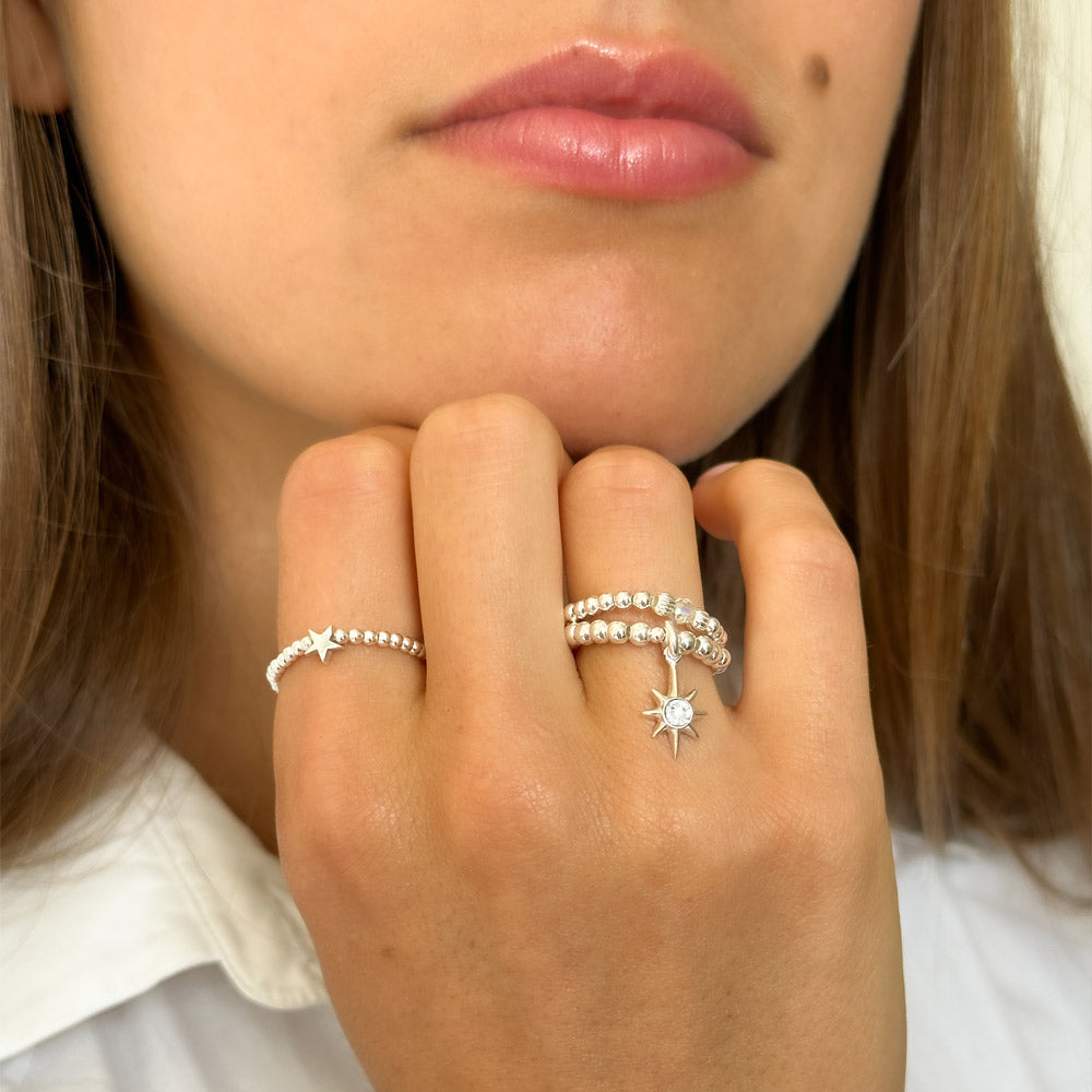 Annie Haak Aster Silver Ring - Crystal