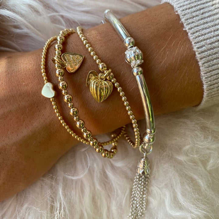Annie Haak Dainty Boxed Heart Gold Bracelet B2060-17