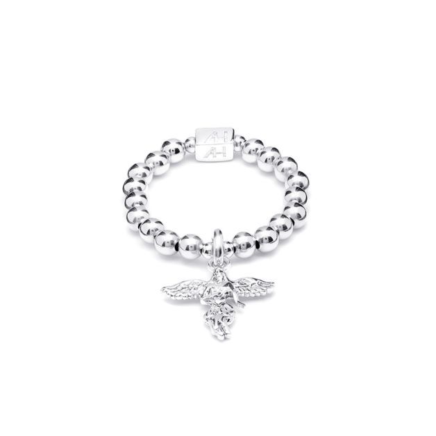Annie Haak Mini Charm Silver Ring - My Guardian Angel
