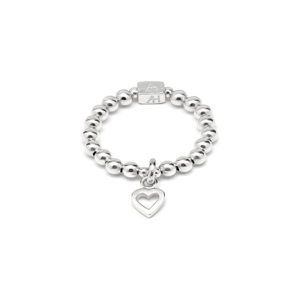 Annie Haak Mini Charm Silver Ring - Open Heart
