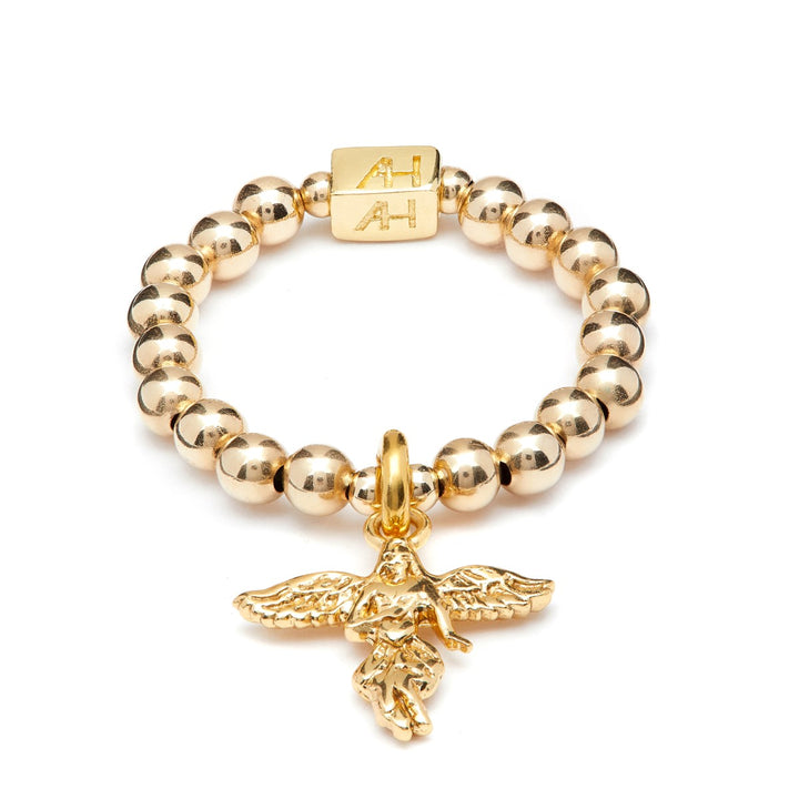 Annie Haak Mini Charm Gold Ring - My Guardian Angel R0173