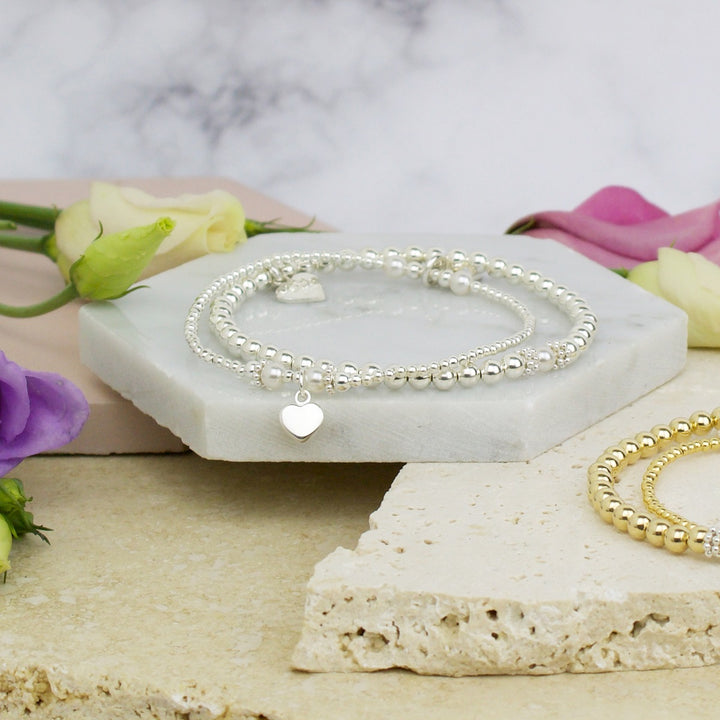 Annie Haak Pearly Silver Bracelet Stack