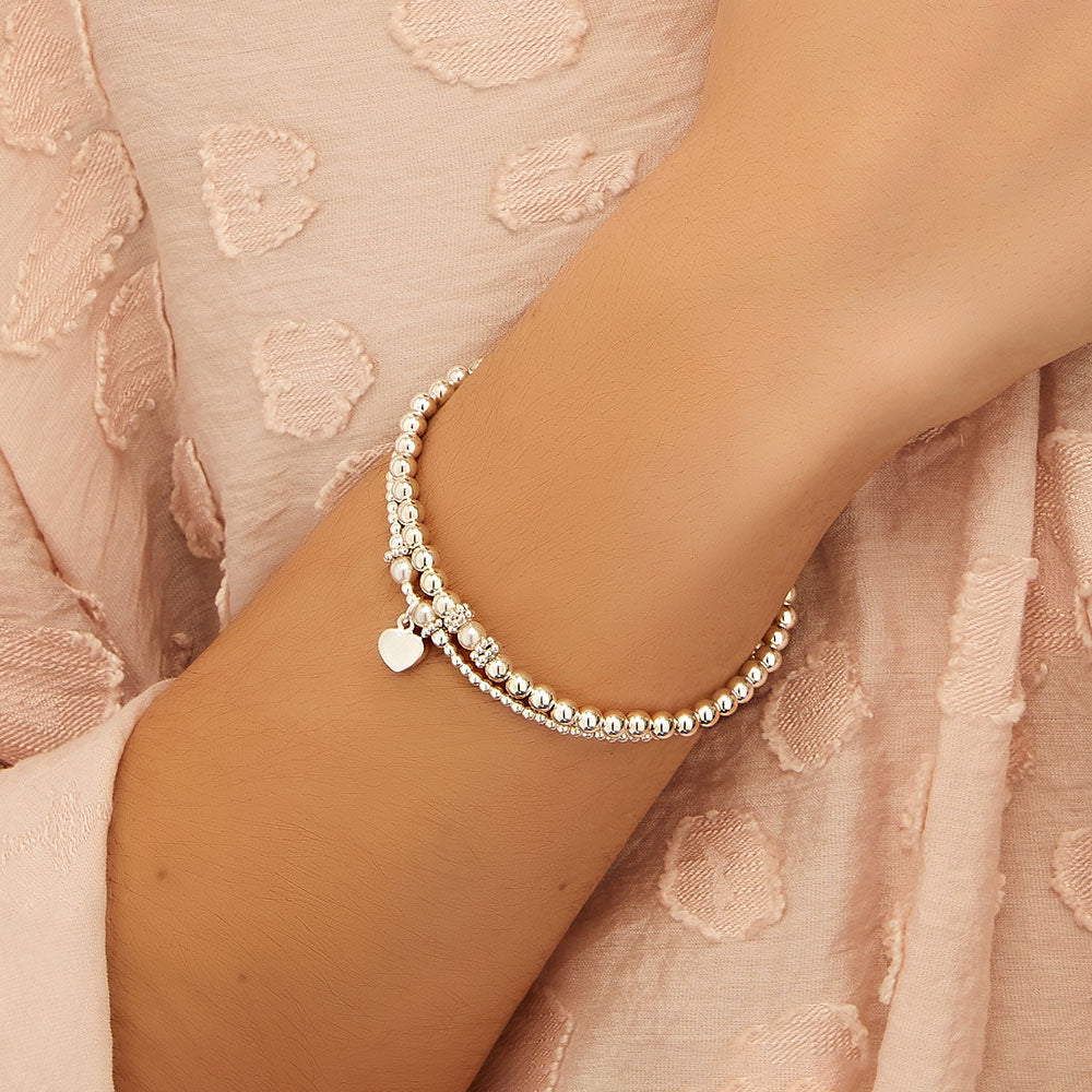 Annie Haak Pearly Silver Bracelet Stack