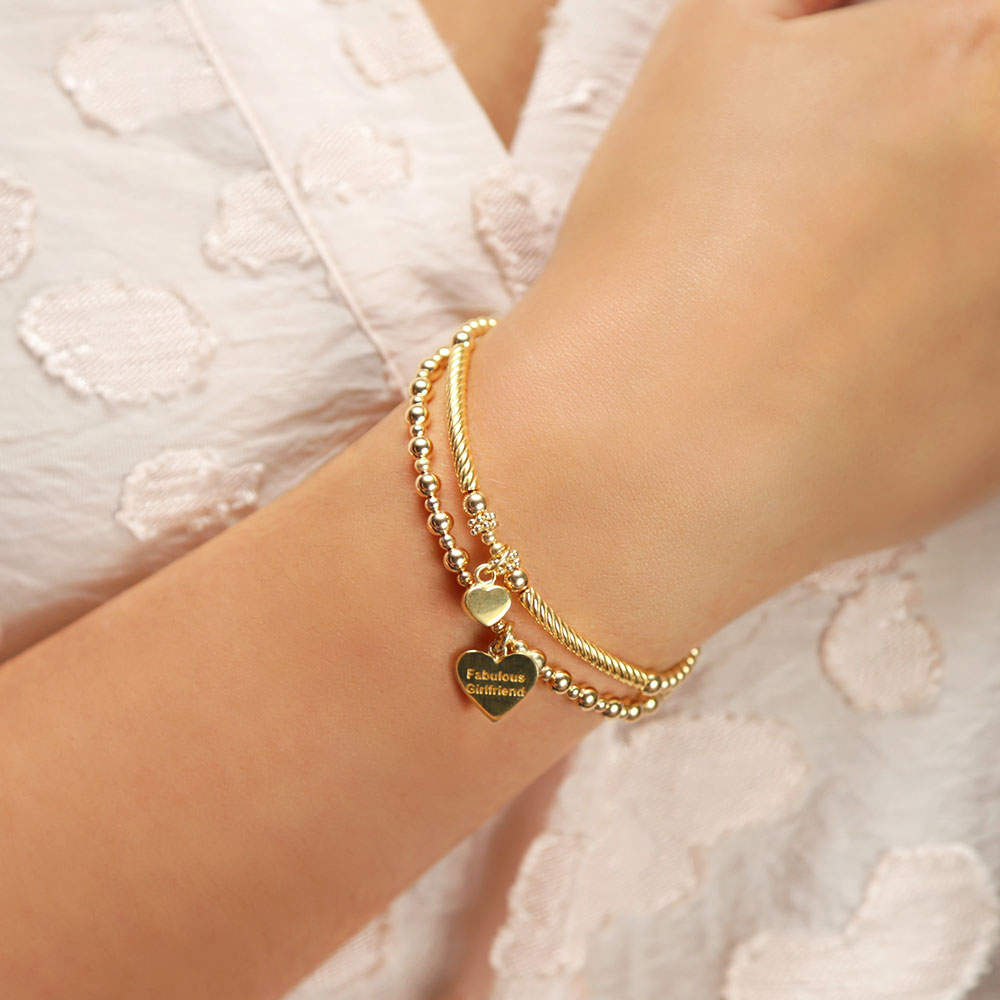 Annie Haak Pipa Boxed Heart Gold Charm Bracelet