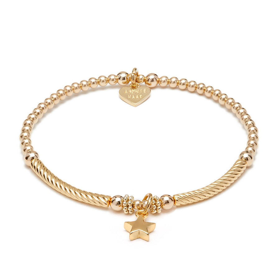 Annie Haak Pipa Boxed Star Gold Charm Bracelet B2086