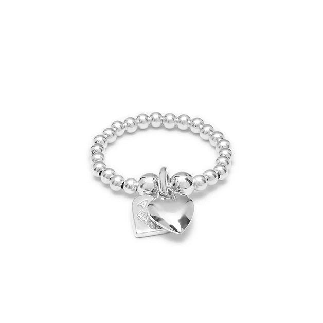 Annie Haak Santeenie Silver Charm Ring - Solid Heart