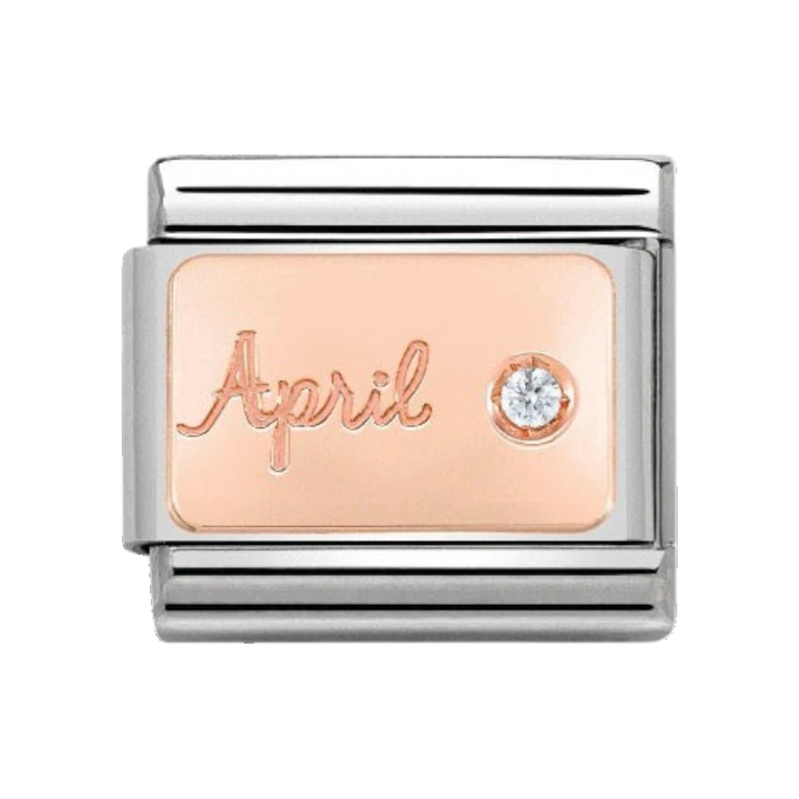 Nomination Rose Gold Classic April Charm 430508/04