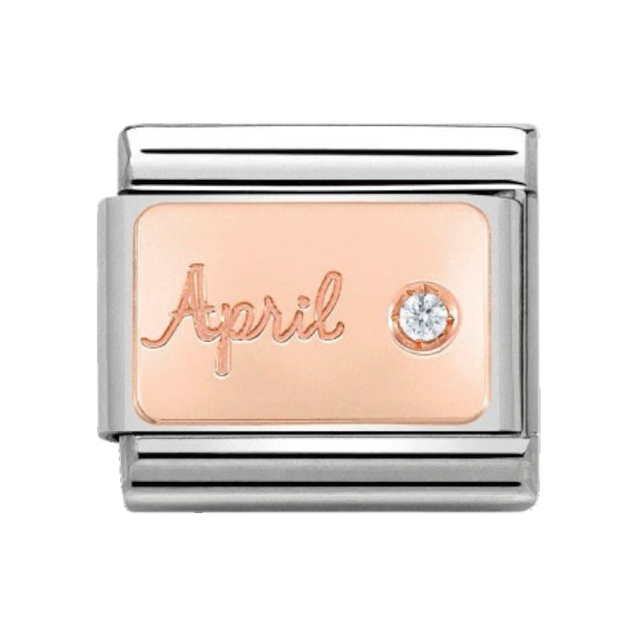 Nomination Rose Gold Classic April Charm 430508/04