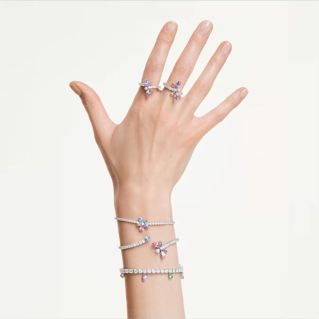 Ariana Grande x Swarovski Bracelet Mixed Cuts Flower - Multicoloured with Rhodium Plating - 5749187