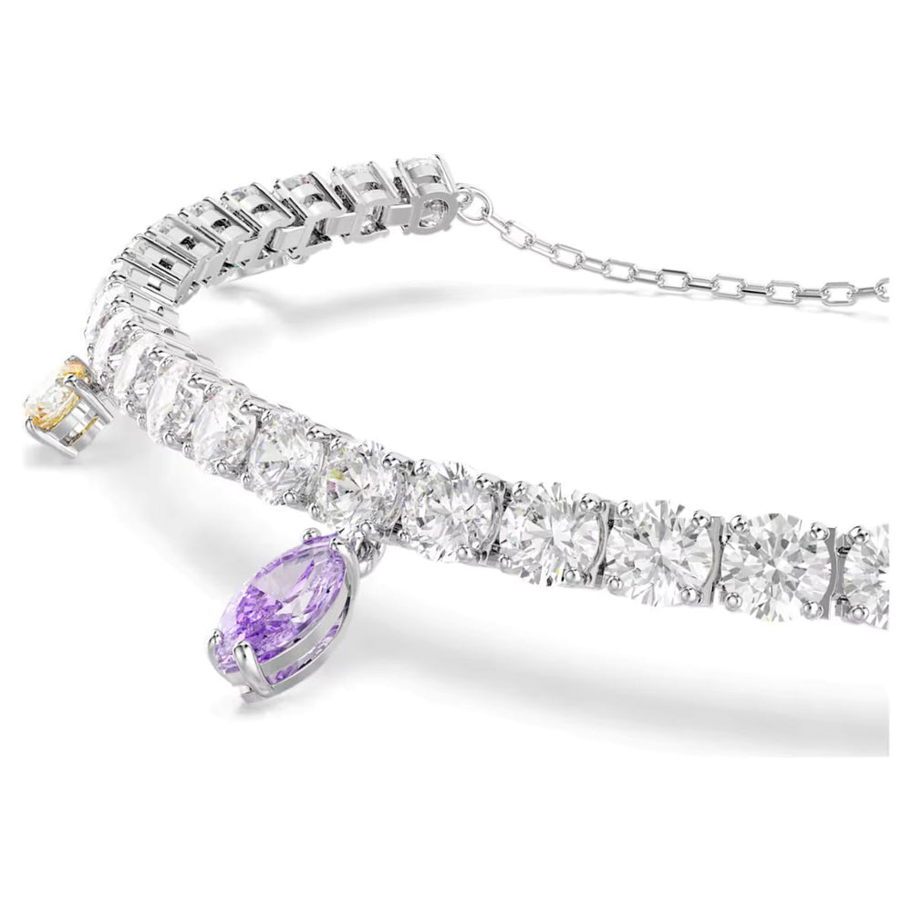 Ariana Grande x Swarovski Tennis Bracelet Mixed Cuts - Multicoloured with Rhodium Plating - 5742463