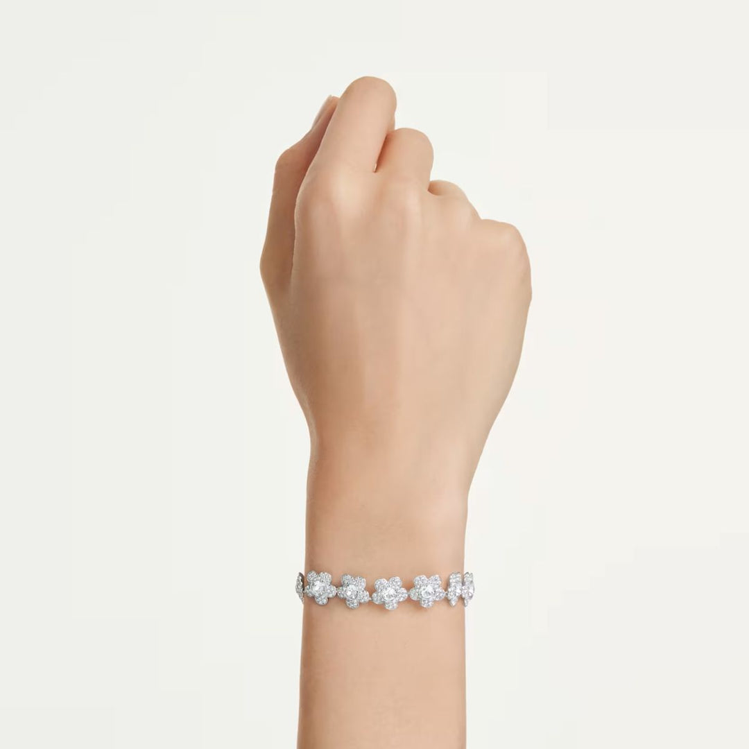 Ariana Grande x Swarovski Flower Tennis Bracelet - White with Rhodium Plating 5749182