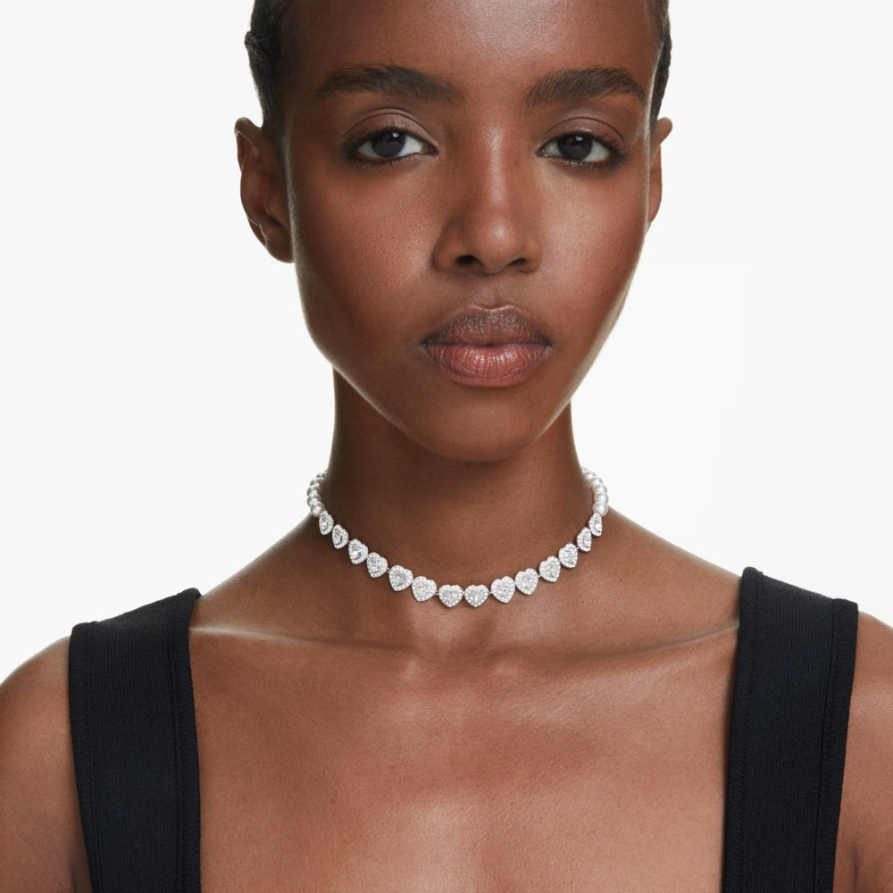 Swarovski Ariana Grande x Swarovski Tennis Choker - White with Rhodium Plating 5720861