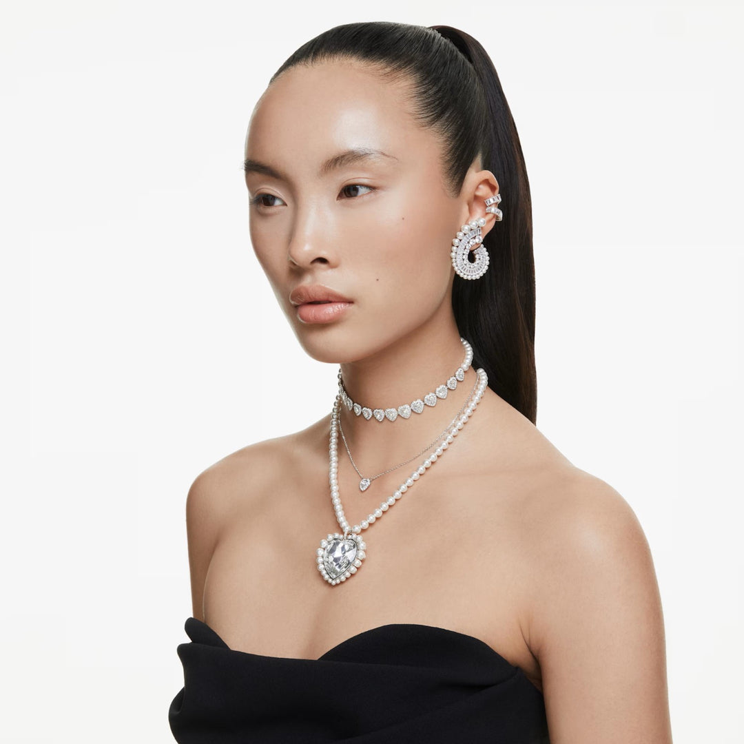 Swarovski Ariana Grande x Swarovski Tennis Choker - White with Rhodium Plating 5720861
