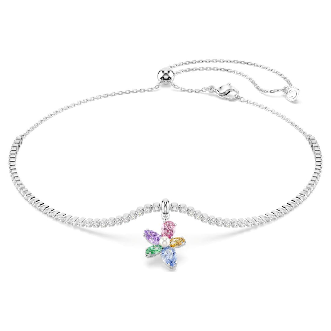 Ariana Grande x Swarovski Choker Mixed Cuts Flower - Multicoloured with Rhodium Plating - 5749189