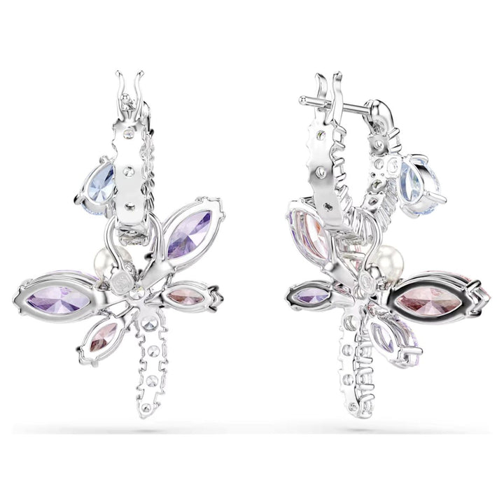 Ariana Grande x Swarovski Drop Earrings Mixed Cuts Dragonfly - Multicolored with Rhodium Plating - 5749185