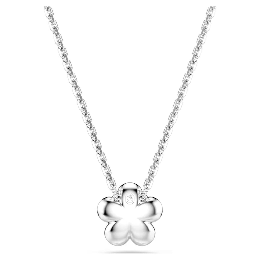 Ariana Grande x Swarovski Pendant Round Cut Flower - White with Rhodium Plating - 5755817