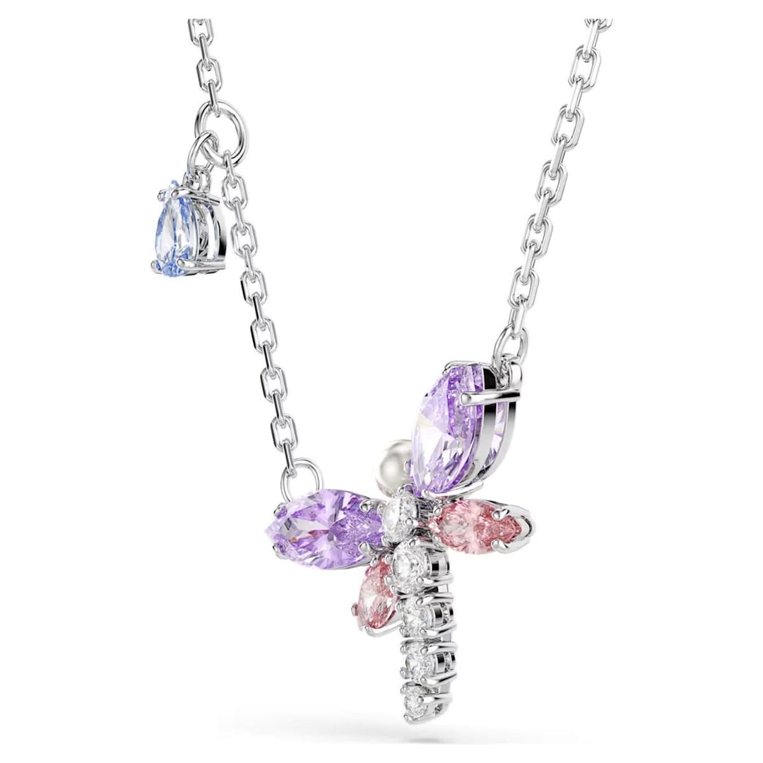 Ariana Grande x Swarovski Pendant Mixed Cuts Dragonfly - Multicoloured with Rhodium Plating - 5737383