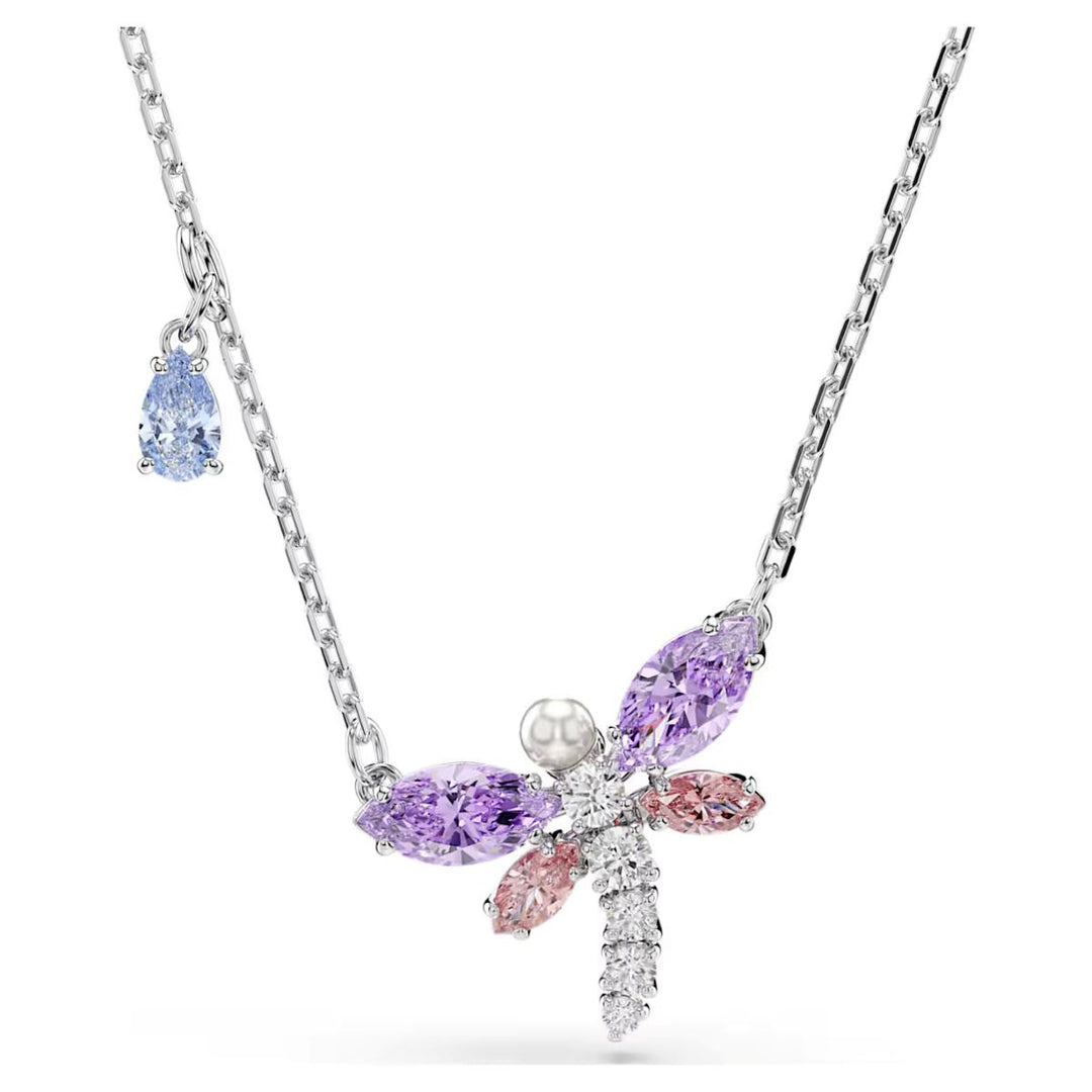 Ariana Grande x Swarovski Pendant Mixed Cuts Dragonfly - Multicoloured with Rhodium Plating - 5737383