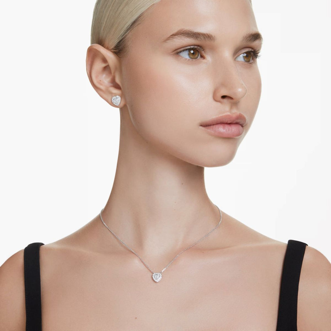 Swarovski Ariana Grande x Swarovski Heart Set - White with Rhodium Plating -5720849