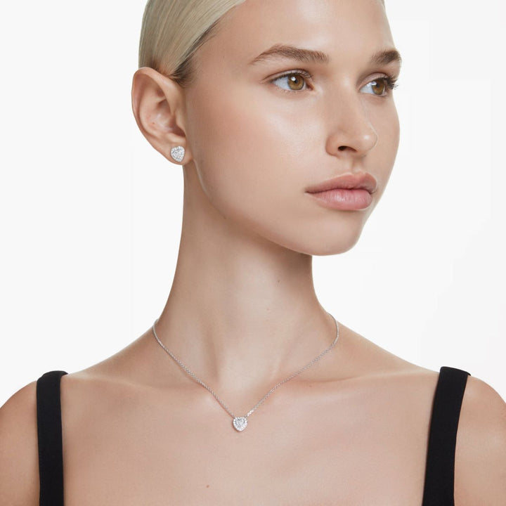 Swarovski Ariana Grande x Swarovski Heart Set - White with Rhodium Plating -5720849