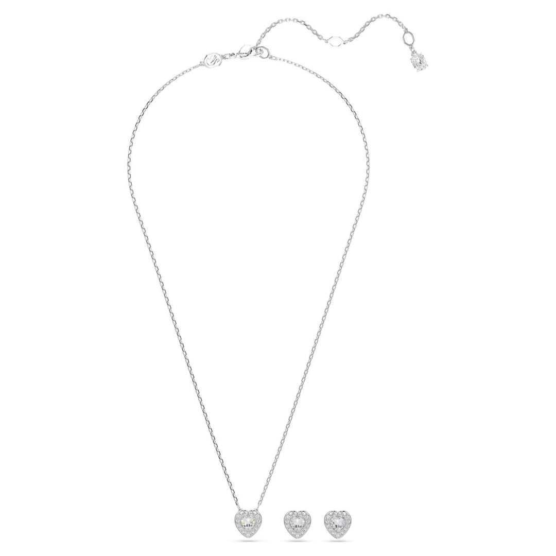 Swarovski Ariana Grande x Swarovski Heart Set - White with Rhodium Plating -5720849
