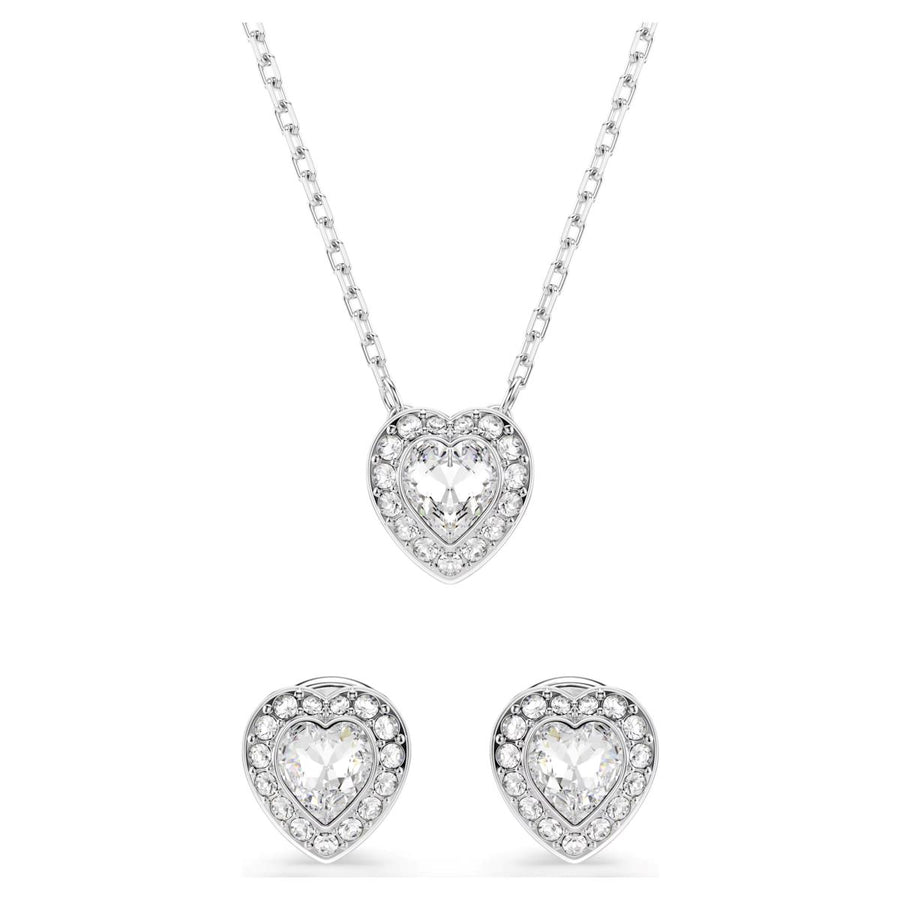 Swarovski Ariana Grande x Swarovski Heart Set - White with Rhodium Plating -5720849