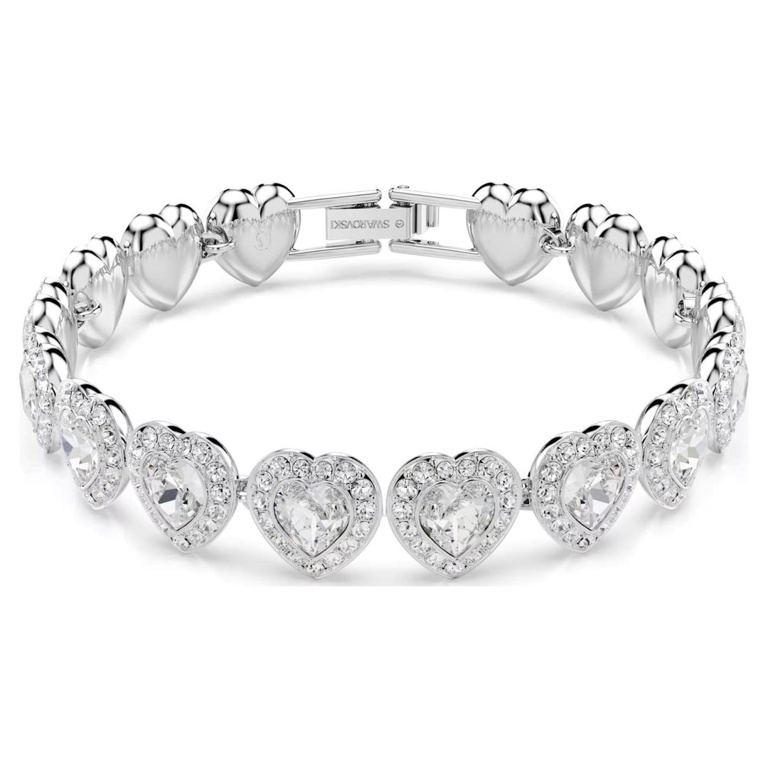 Swarovski Ariana Grande x Swarovski Heart Tennis Bracelet - White with Rhodium Plating - 5720860