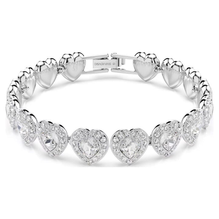 Swarovski Ariana Grande x Swarovski Heart Tennis Bracelet - White with Rhodium Plating - 5720860