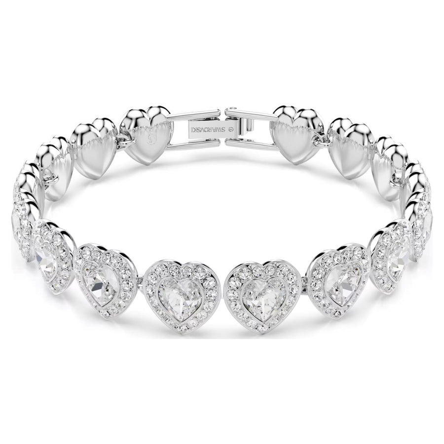 Swarovski Ariana Grande x Swarovski Heart Tennis Bracelet - White with Rhodium Plating - 5720860