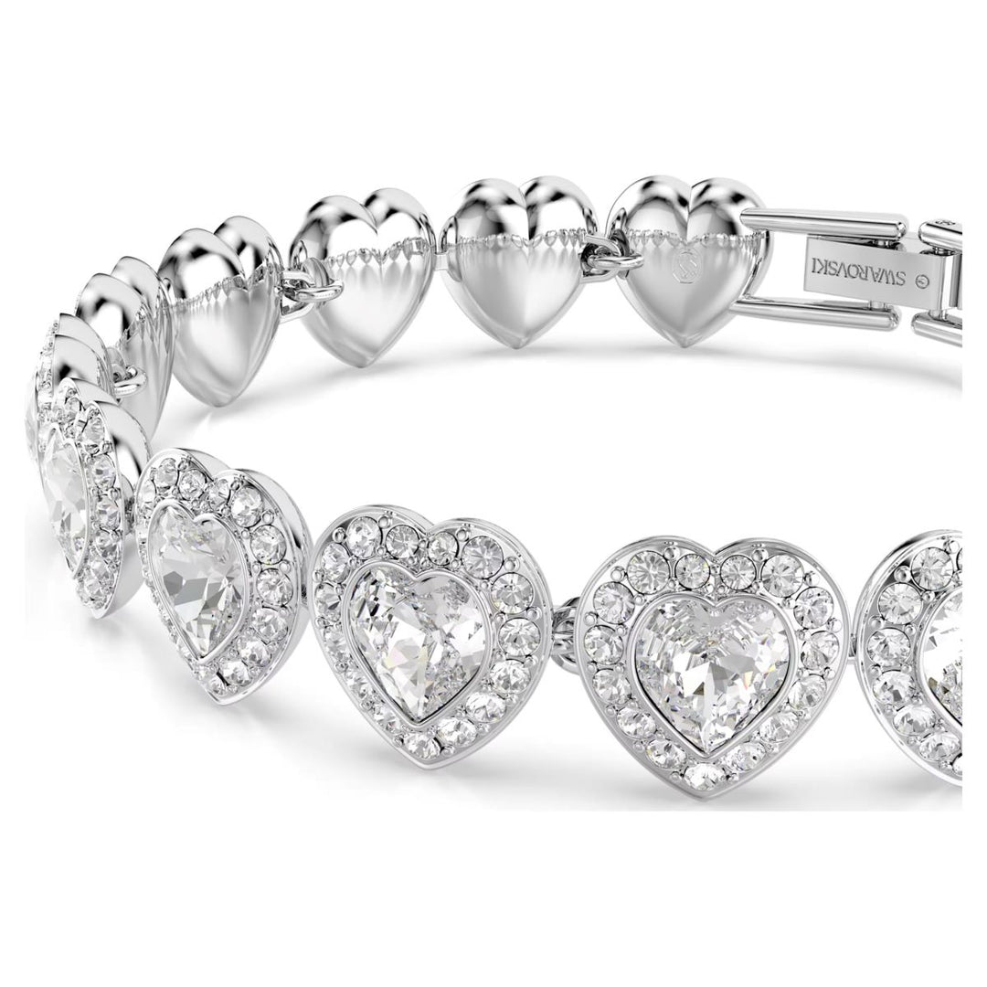 Swarovski Ariana Grande x Swarovski Heart Tennis Bracelet - White with Rhodium Plating - 5720860