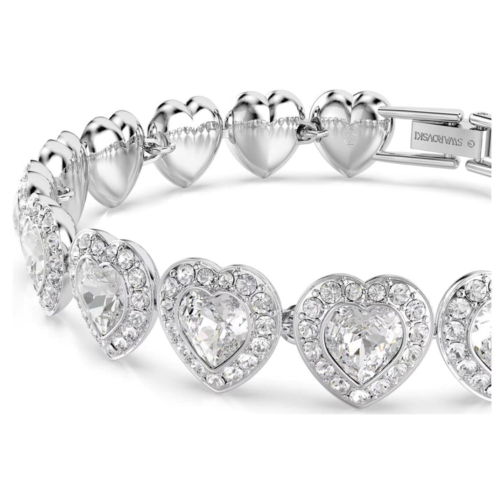 Swarovski Ariana Grande x Swarovski Heart Tennis Bracelet - White with Rhodium Plating - 5720860