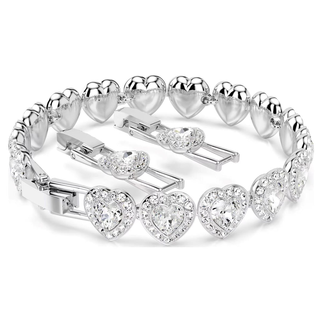 Swarovski Ariana Grande x Swarovski Heart Tennis Bracelet - White with Rhodium Plating - 5720860