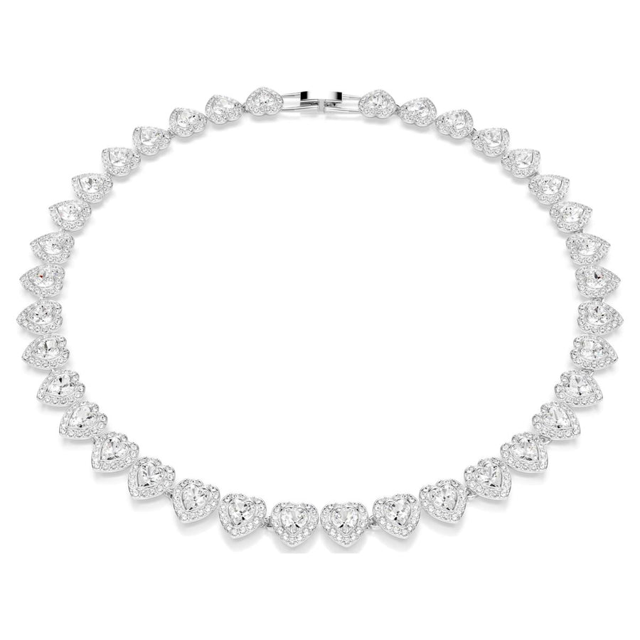 Swarovski Ariana Grande x Swarovski Heart Tennis necklace - White with Rhodium Plating - 5720857