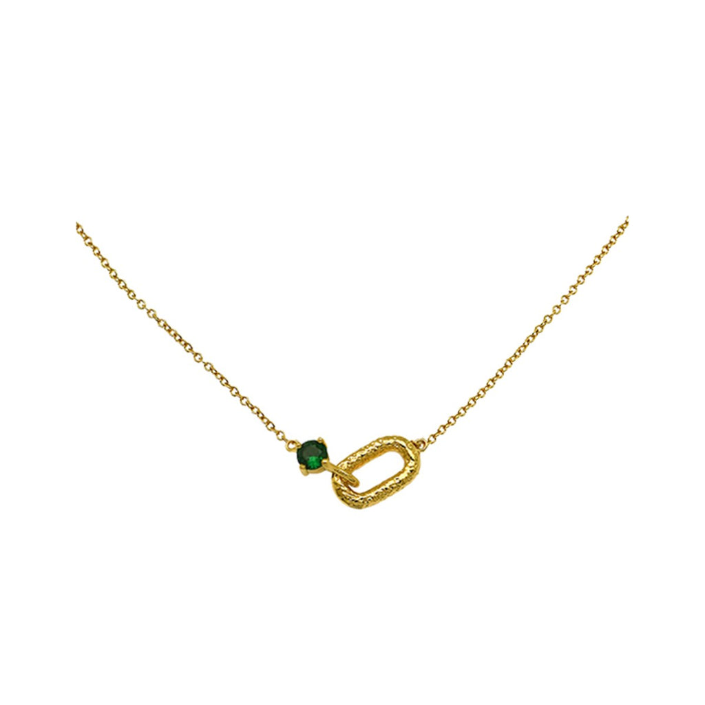 Vintage Oval Necklace Gold
