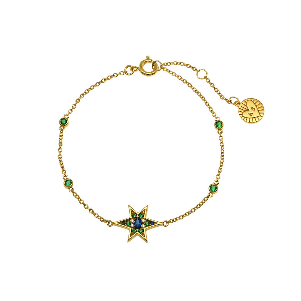 Nova North Star Bracelet Sapphire Emerald Zirconia