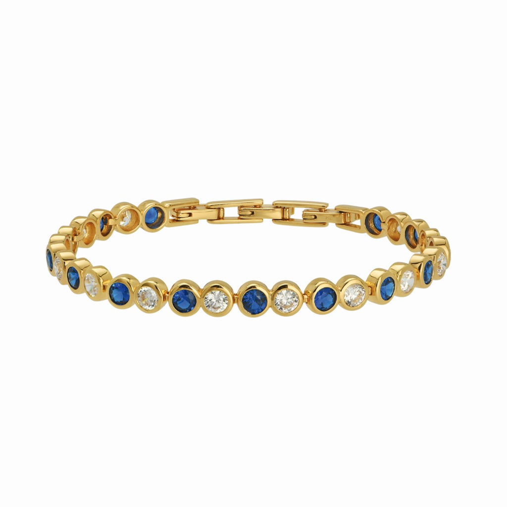 Dotty Tennis Bracelet Sapphire Clear Zirconia