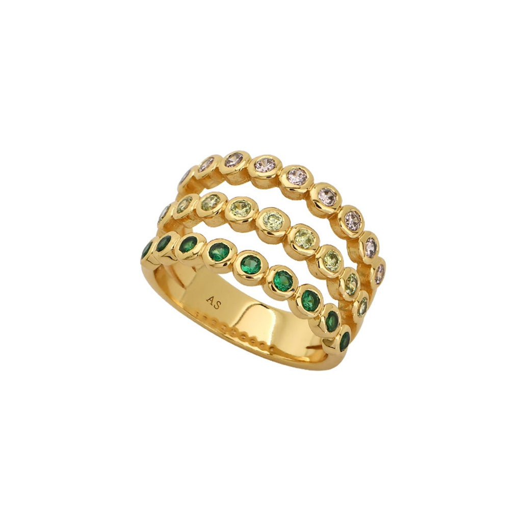 Dotty Illusion Ring Flamingo Zirconia