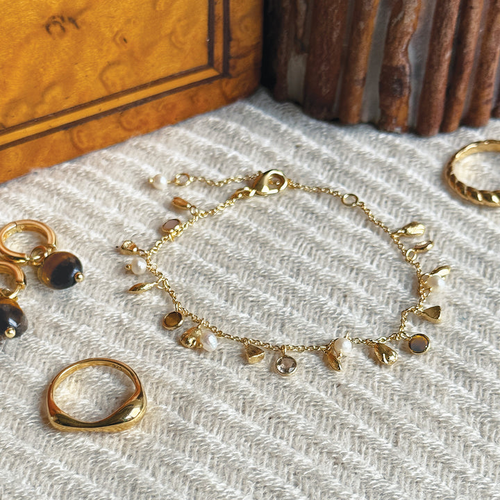 Sarah Alexander Assisi Gemstone Mini Charm Bracelet